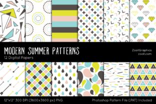 Download Modern Summer Digital  Papers - Modern Collection