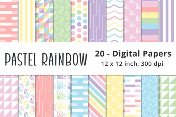 Download Pastel Rainbow Scrapbook Paper Patterns - Paper patterns Collection