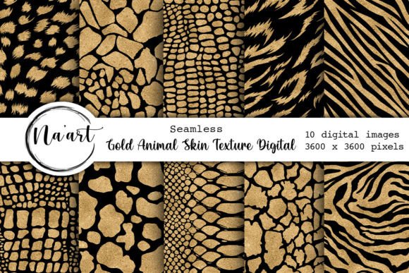 Download Gold Animal Skin Texture Digital Paper - Animal skin Collection