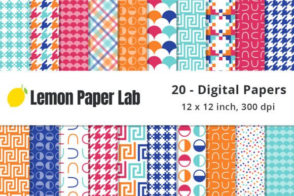 Download Bright Geometric Digital Patterns - Digital patterns Collection