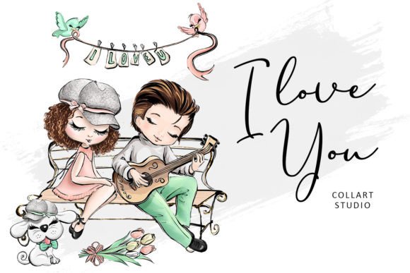 Download Cute Valentine Illustrations, Love - Valentine illustrations Collection
