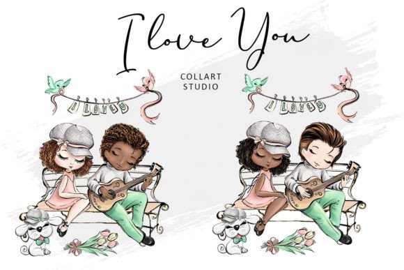 Download Cute Valentine Illustrations, Love - Valentine illustrations Collection