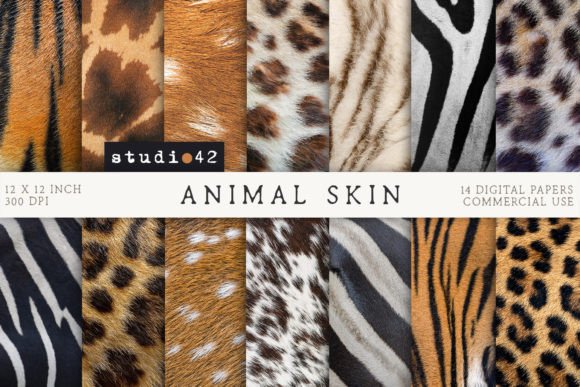 Download Animal Skin Textures Digital Paper Pack - Animal skin Collection