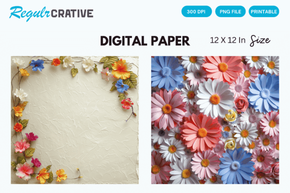Download Floral Background Digital Paper Patterns - Paper patterns Collection
