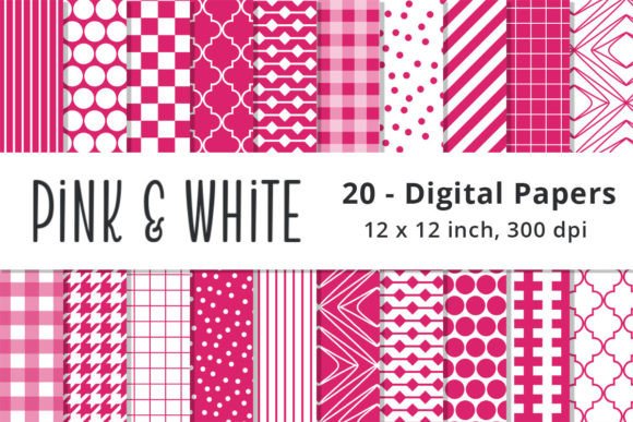 Download Pink Digital Scrapbook Paper Patterns - Paper patterns Collection