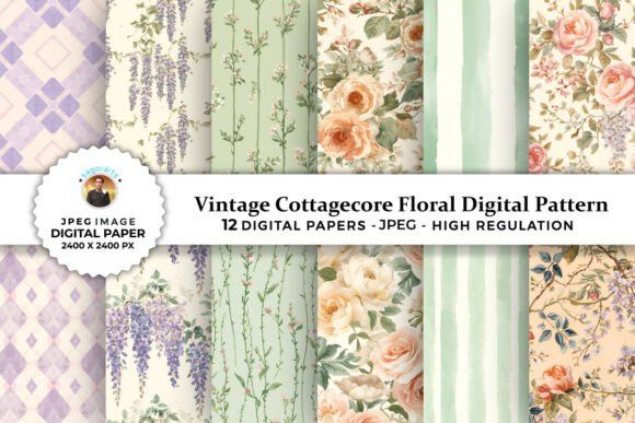 Download Vintage Pink Floral Digital Patterns - Digital patterns Collection