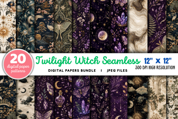 Download Twilight Witch Digital Paper Patterns - Paper patterns Collection